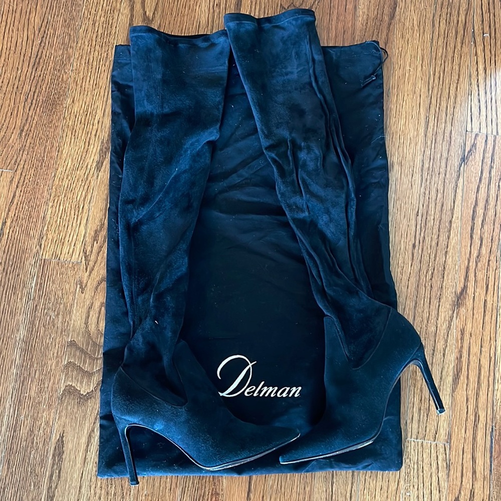 Delman Italian brand real suede sock boots